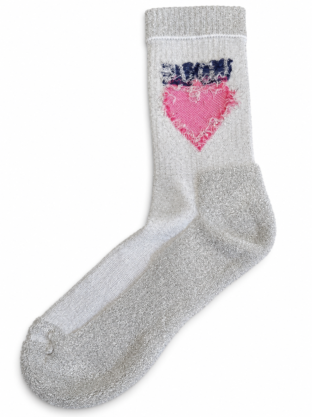 Glitzer Love Soket Socken – Bio-Baumwolle, gepolsterte Sohle