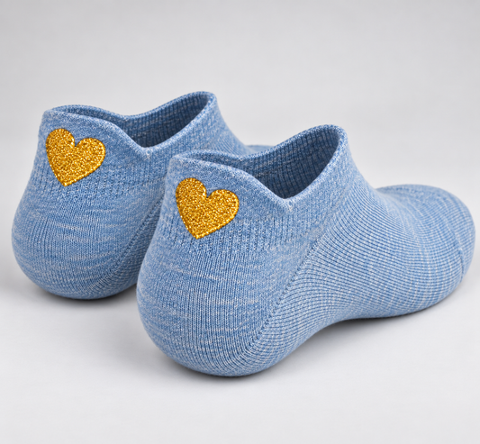 Herz Sneaker Socken Jeans – Bio-Baumwolle