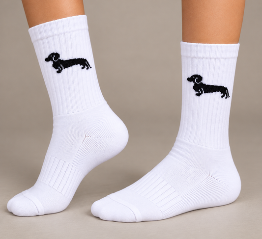 Dackel Socken – Bio-Baumwolle, gepolsterte Sohle