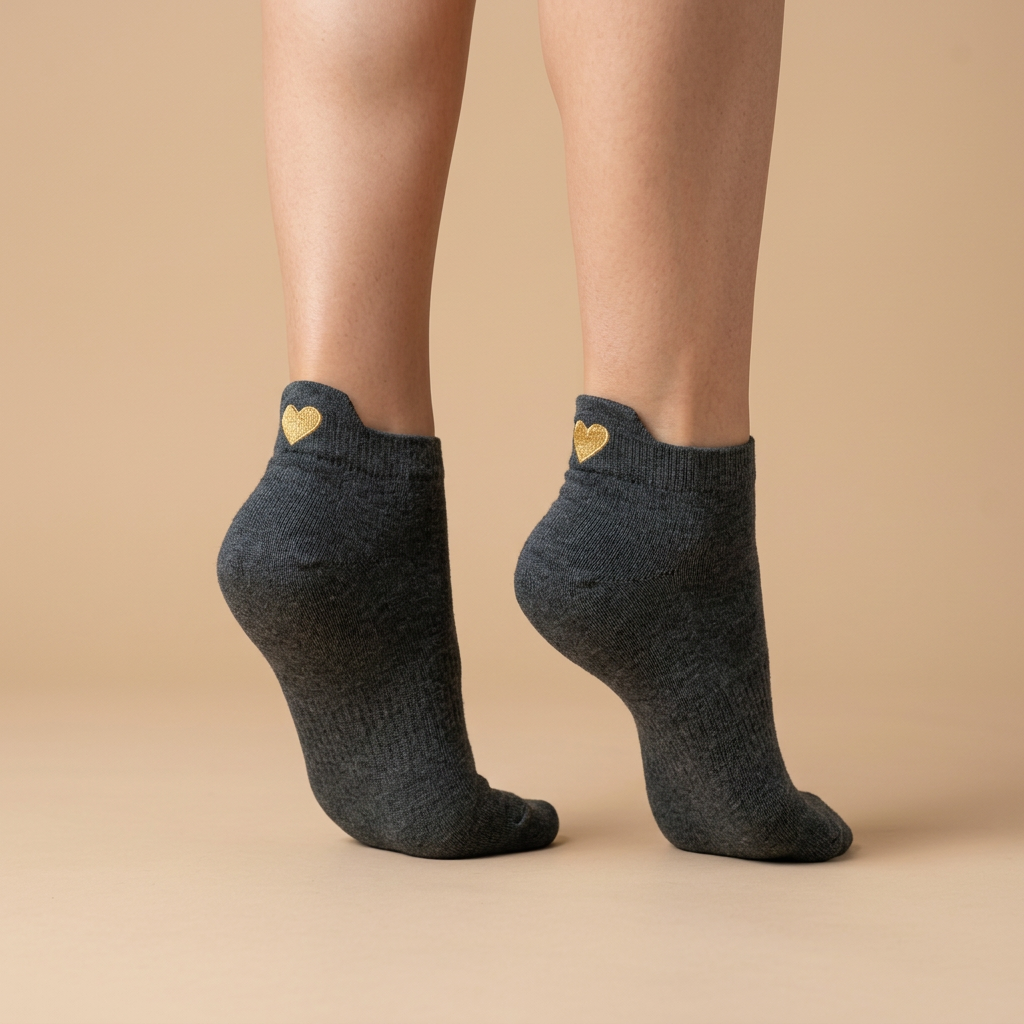 Herz Sneaker Anthrazit