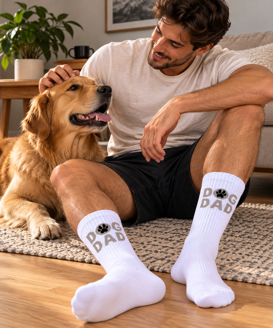 DOG Dad Soket Socken – Bio-Baumwolle, gepolsterte Sohle
