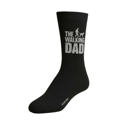 Walking DAD Socken in Weiß mit schwarzem Schriftzug, einzelne Socke