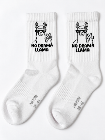 Llama Socken – Bio-Baumwolle, gepolsterte Sohle