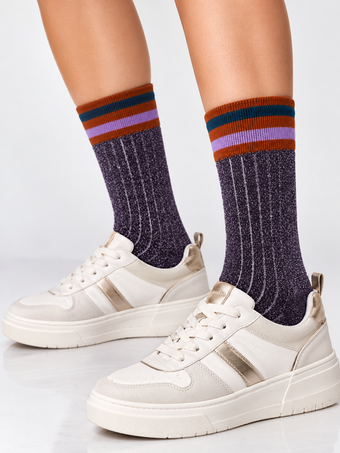 Lucky Fashion Socken – Bio-Baumwolle, metallische Fasern