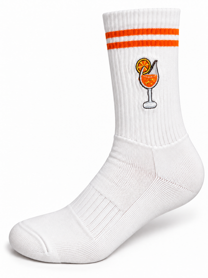 Drink Socken bestickt – Bio-Baumwolle, gepolsterte Sohle