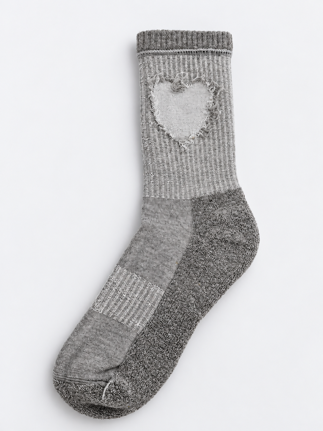 Grey Glitzerherz Socken – Bio-Baumwolle