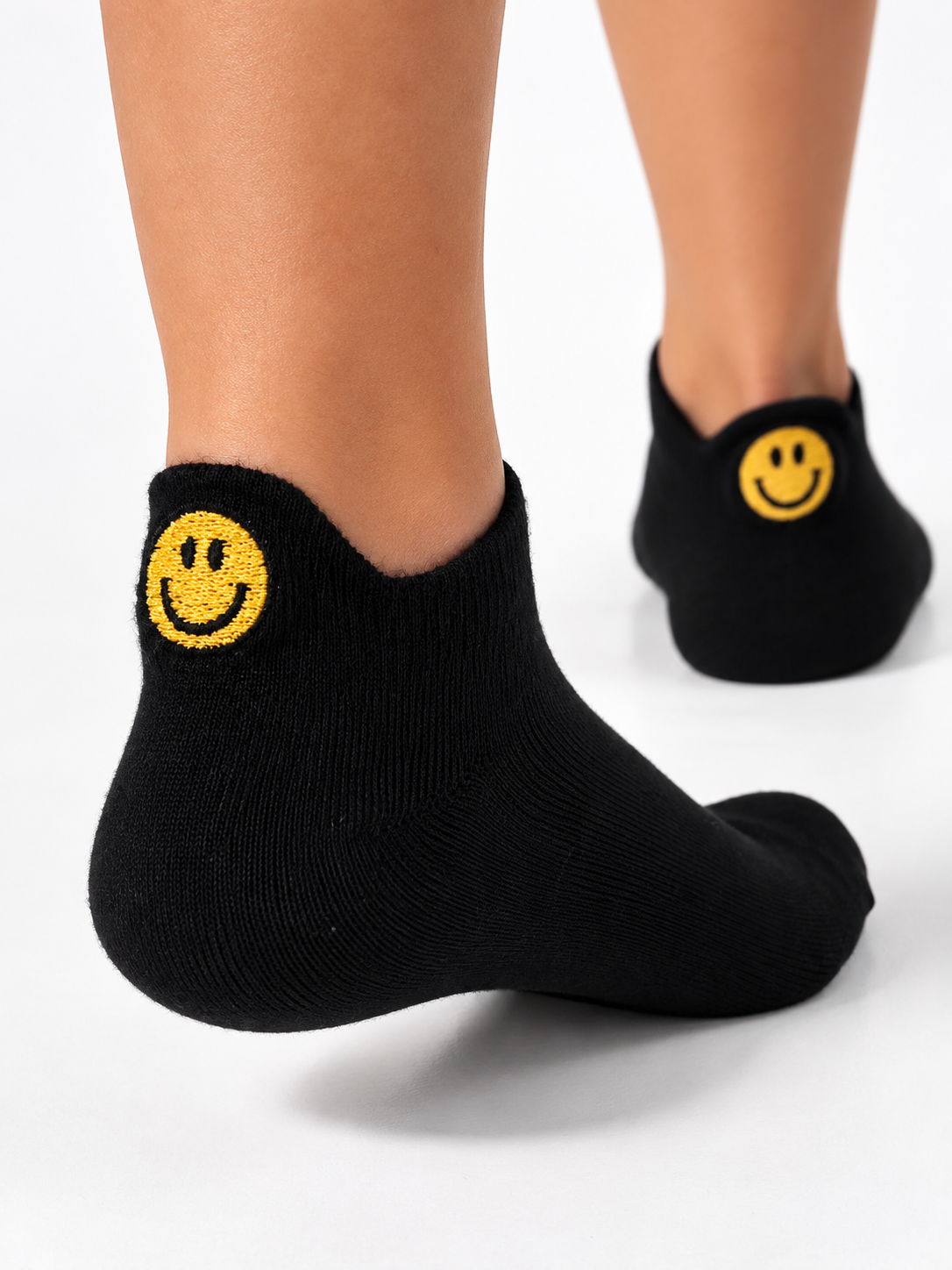Smiley Kurze Socken – Bio-Baumwolle