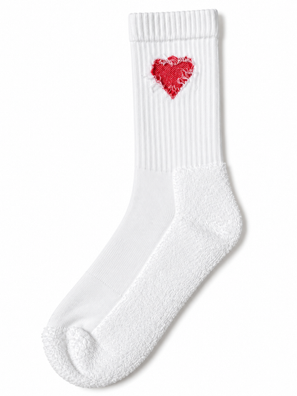 Herz Soket Socken – Bio-Baumwolle, gepolsterte Sohle