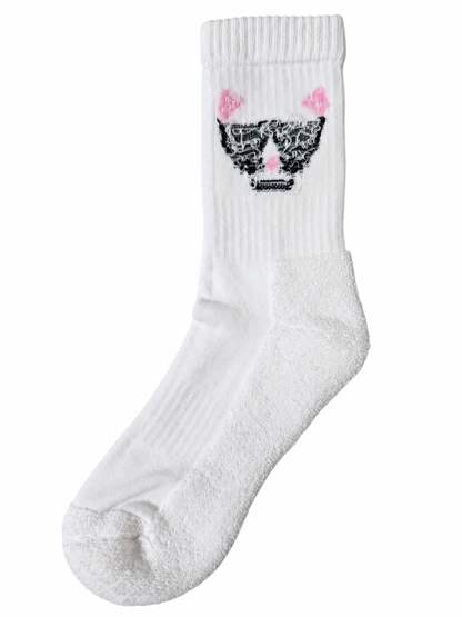 Katze Soket Socken – Bio-Baumwolle, gepolsterte Sohle