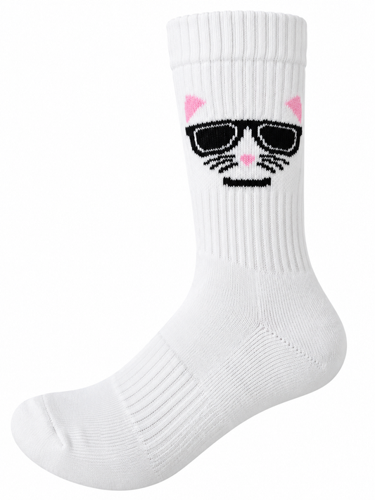 Katze Soket Socken – Bio-Baumwolle, gepolsterte Sohle