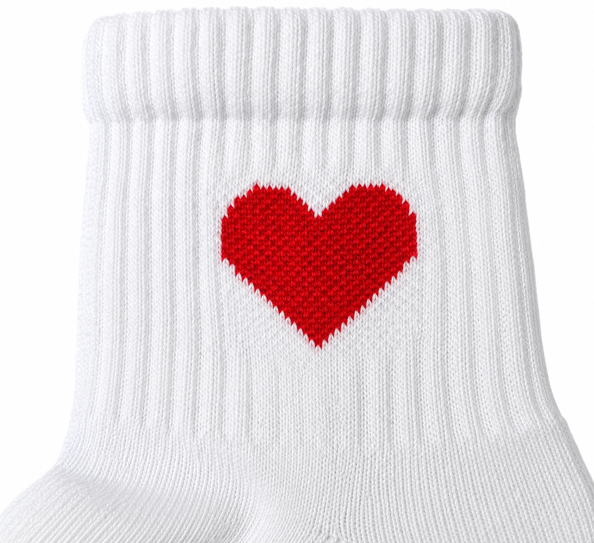 Herz Quarter Socken – Bio-Baumwolle, gepolsterte Sohle