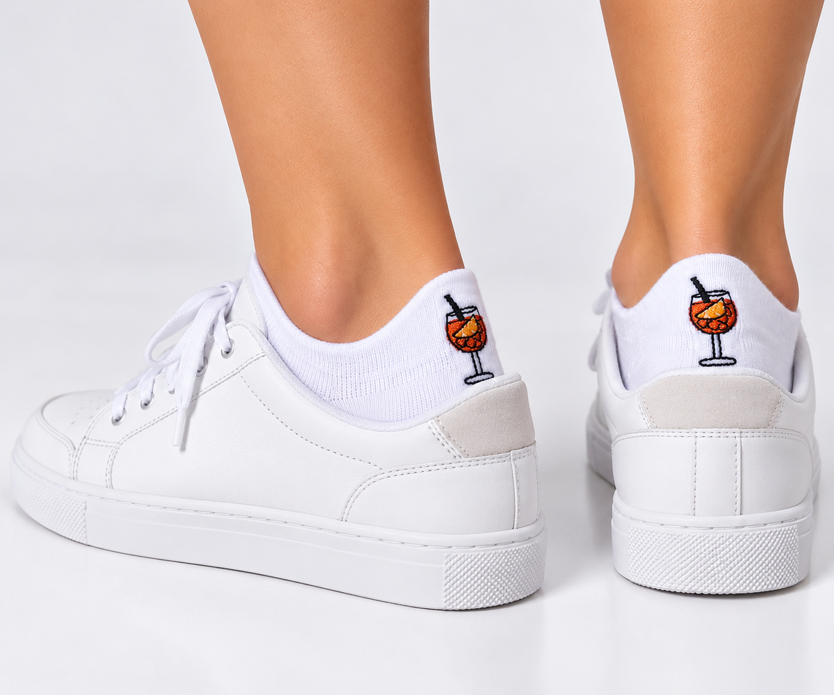 Herz Sneaker Drink Socken – Bio-Baumwolle