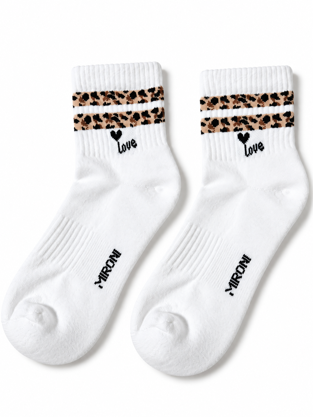 Leo Love 2 Streifen Quarter Socken – Bio-Baumwolle