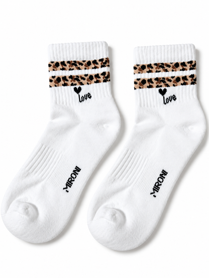 Leo Love 2 Streifen Quarter Socken – Bio-Baumwolle