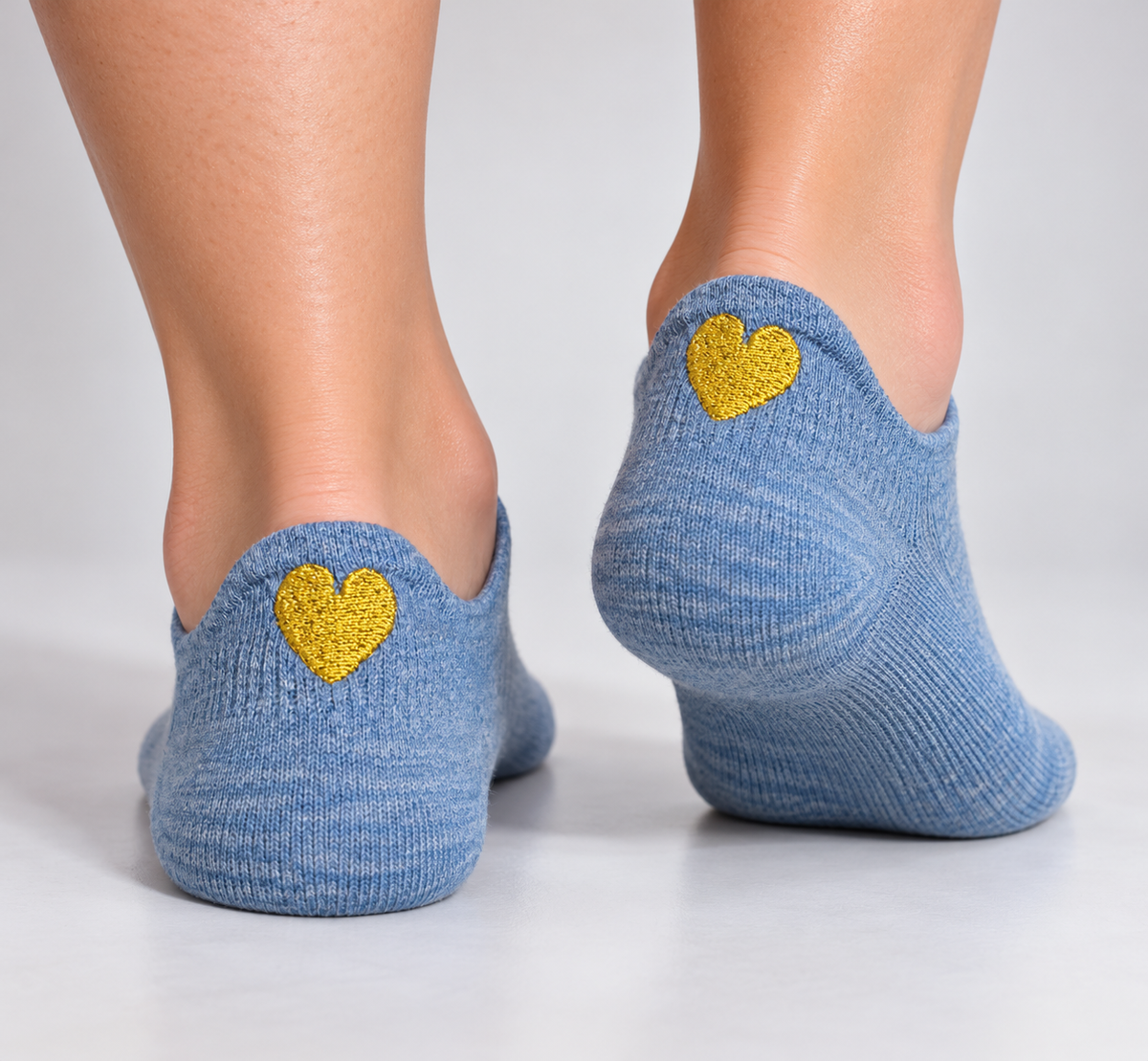 Herz Sneaker Socken Jeans – Bio-Baumwolle