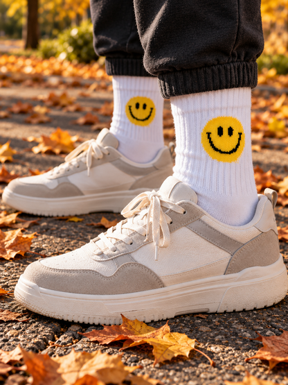 Smile Quarter Socken – Bio-Baumwolle, gepolsterte Sohle