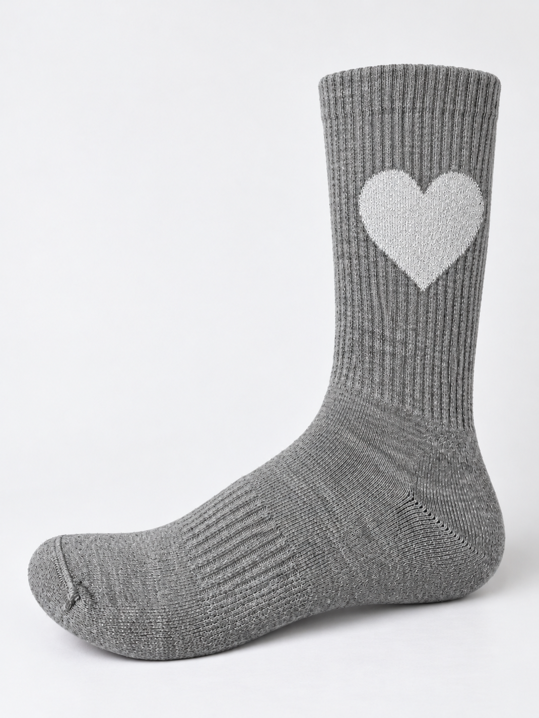 Grey Glitzerherz Socken – Bio-Baumwolle