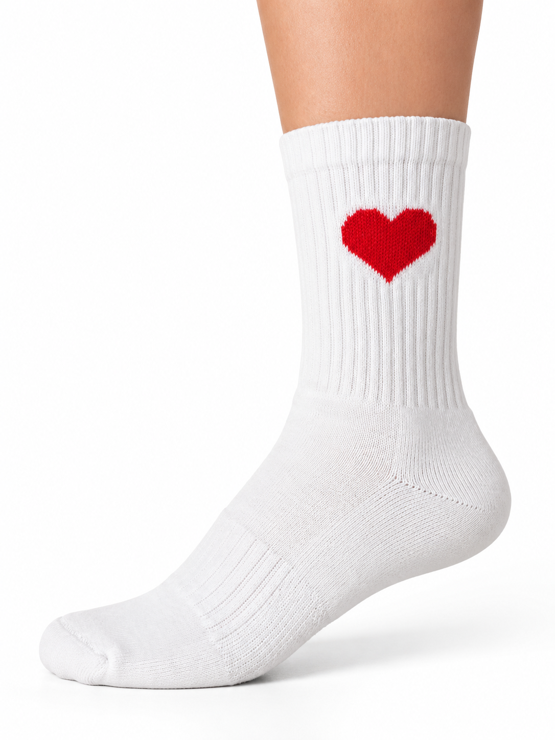Herz Soket Socken – Bio-Baumwolle, gepolsterte Sohle