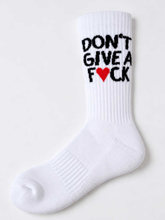 Don't Give a F*ck Socken – Bio-Baumwolle, gepolsterte Sohle