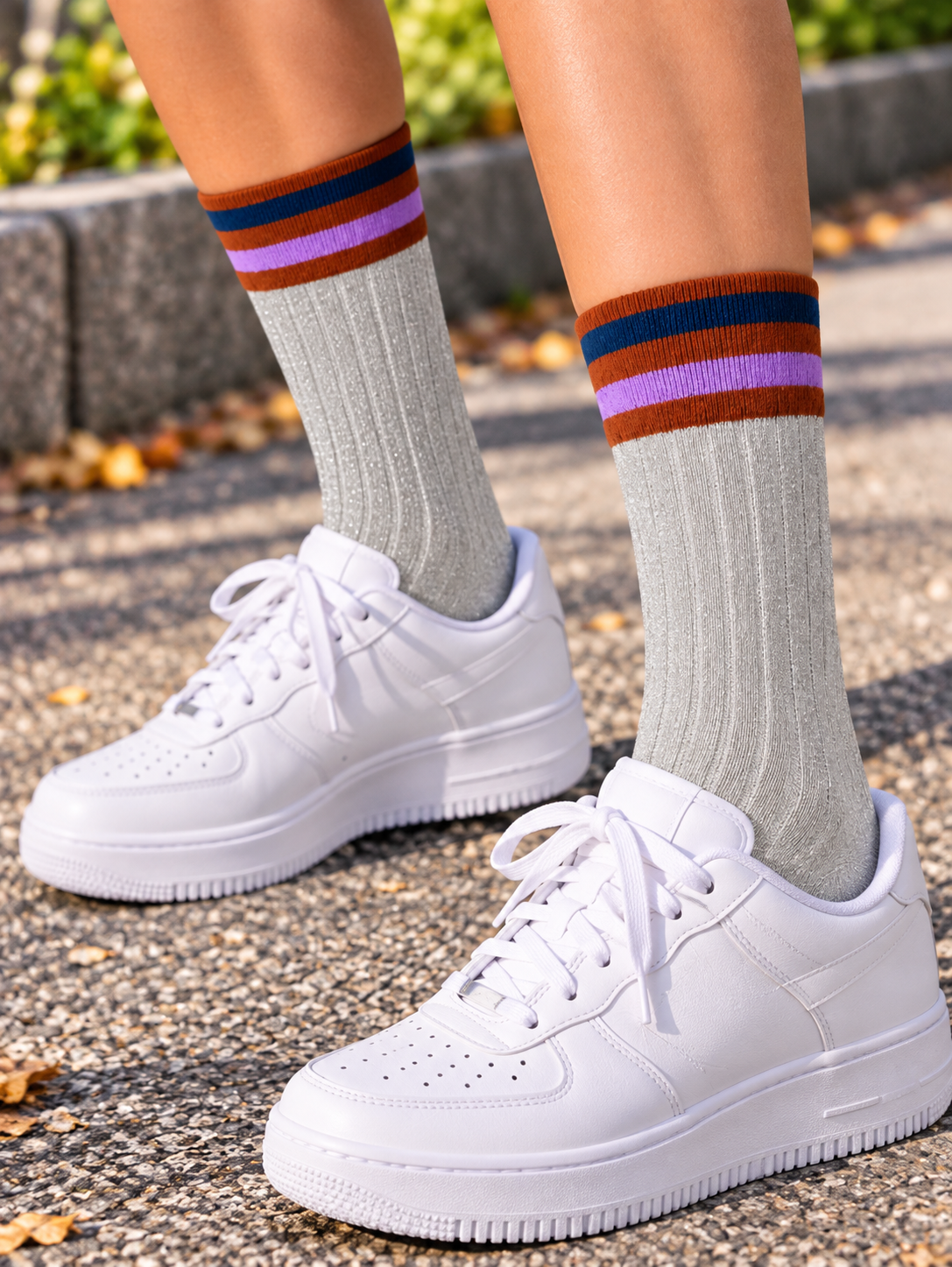 Lucky Fashion Socken – Bio-Baumwolle, metallische Fasern