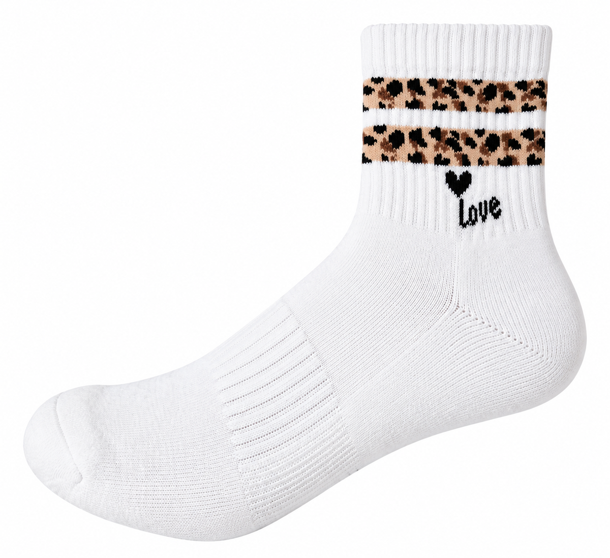 Leo Love 2 Streifen Quarter Socken – Bio-Baumwolle