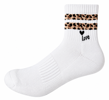 Leo Love 2 Streifen Quarter Socken – Bio-Baumwolle