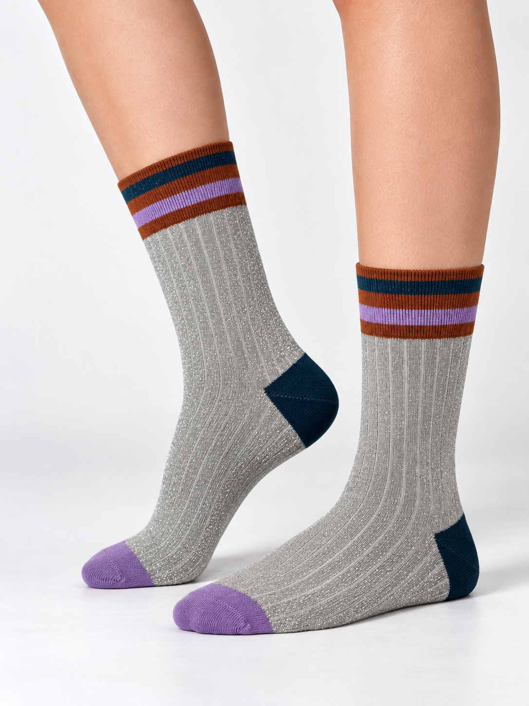 Lucky Fashion Socken – Bio-Baumwolle, metallische Fasern