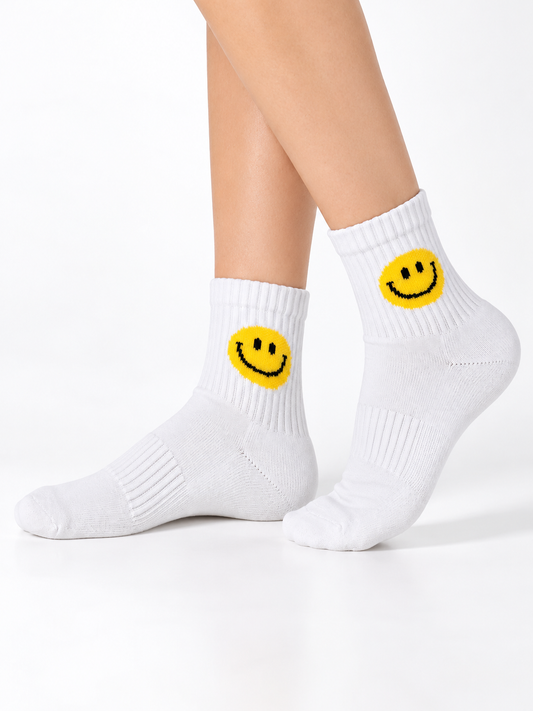 Smile Quarter Socken – Bio-Baumwolle, gepolsterte Sohle