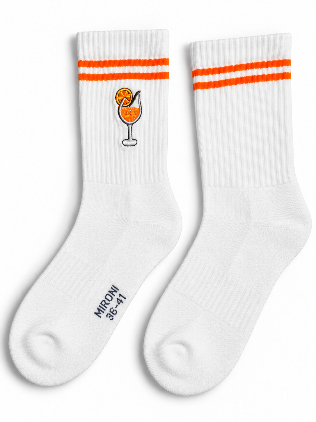 Drink Glas Socken bestickt – Bio-Baumwolle, gepolsterte Sohle