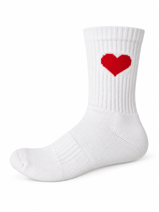 Herz Soket Socken – Bio-Baumwolle, gepolsterte Sohle