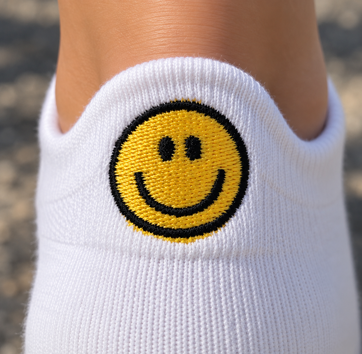 Smiley Kurze Socken – Bio-Baumwolle