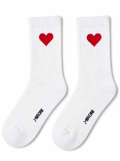 Herz Soket Socken – Bio-Baumwolle, gepolsterte Sohle